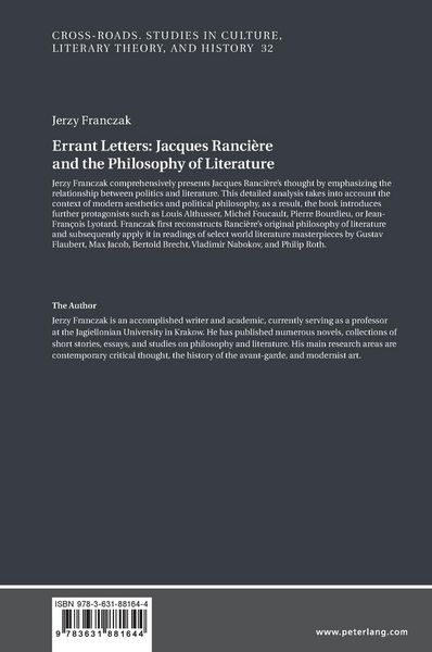 Produktbild: Errant Letters: Jacques Ranci&egrave;re and the Philosophy of Literature