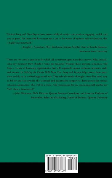 Produktbild: Valuing the Closely Held Firm