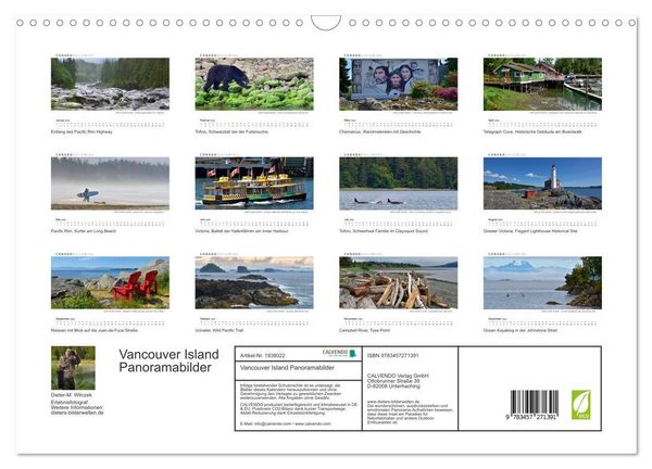 Produktbild: Vancouver Island Panoramabilder (Wandkalender 2026 DIN A3 quer), CALVENDO Monatskalender