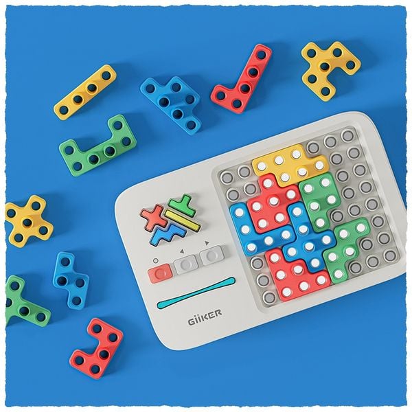 Produktbild: GiiKER Super Blocks Logikspiel, Muster- & Formpuzzle mit 1000+ Aufgaben, Spielkonsole