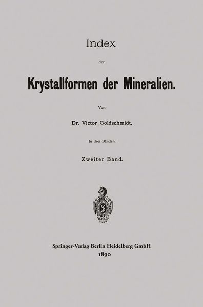 Produktbild: Index der Krystallformen der Mineralien