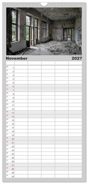 Produktbild: Familienplaner 2027 - Lost Places in Deutschland mit 5 Spalten (Wandkalender, 21 x 45 cm) CALVENDO