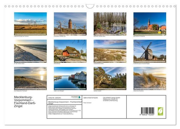 Produktbild: Mecklenburg-Vorpommern - Fischland-Dar&szlig;-Zingst (Wandkalender 2027 DIN A3 quer), CALVENDO Monatskalender