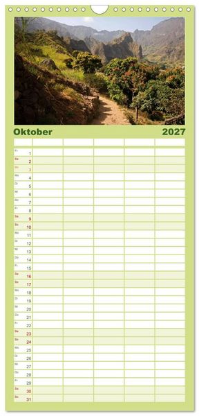 Produktbild: Familienplaner 2027 - Kap Verde mit 5 Spalten (Wandkalender, 21 x 45 cm) CALVENDO
