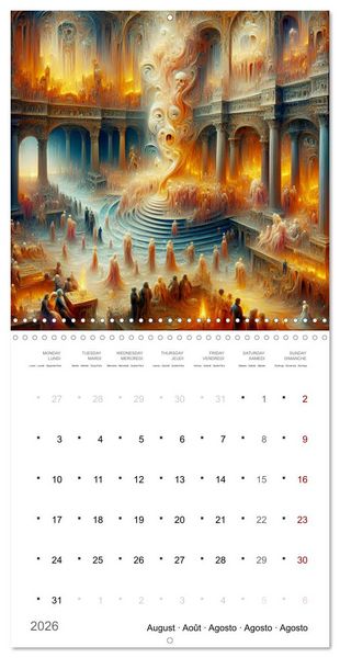 Produktbild: Jeux d'ombre de l'Humanit&eacute; (Calendrier mural carr&eacute; 2026 30x30 cm) Calendrier double avec une page pour vos prises de notes