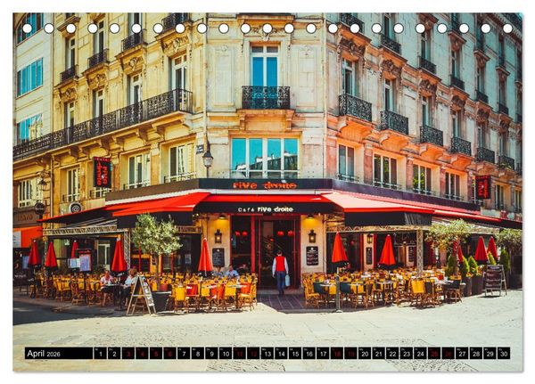 Produktbild: Paris Bistros (Tischkalender 2026 DIN A5 quer), CALVENDO Monatskalender