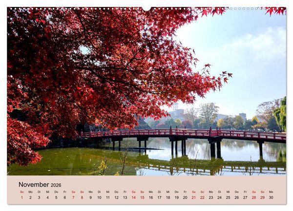 Produktbild: Japan im Herbst (hochwertiger Premium Wandkalender 2026 DIN A2 quer), Kunstdruck in Hochglanz