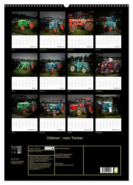 Produktbild: Oldtimer - mein Trecker (Wandkalender 2026 DIN A2 hoch), CALVENDO Monatskalender