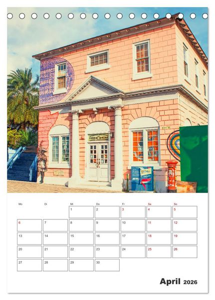 Produktbild: Nassau - Reiseplaner (Tischkalender 2026 DIN A5 hoch), CALVENDO Monatskalender