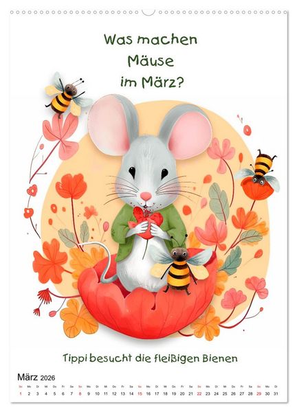 Produktbild: Die M&auml;usebande (Wandkalender 2026 DIN A2 hoch), CALVENDO Monatskalender
