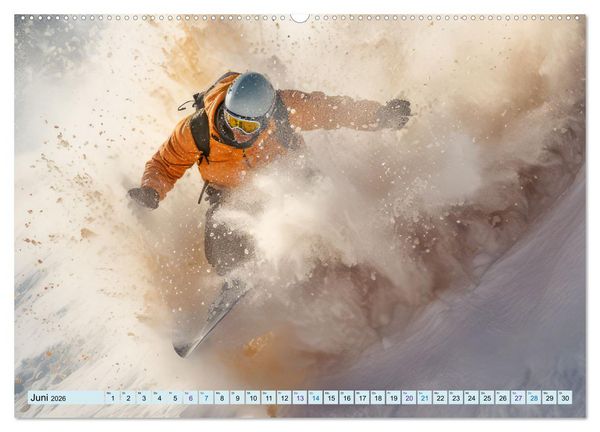 Produktbild: Snowboarder in Aktion (Wandkalender 2026 DIN A2 quer), CALVENDO Monatskalender