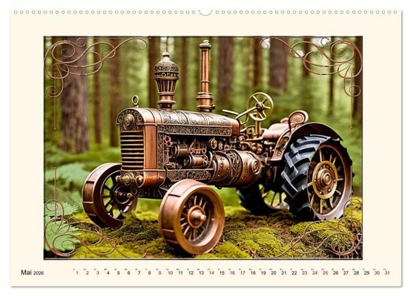 Produktbild: Steampunk Traktoren (Wandkalender 2026 DIN A2 quer), CALVENDO Monatskalender