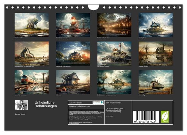 Produktbild: Unheimliche Behausungen (Wandkalender 2026 DIN A4 quer), CALVENDO Monatskalender