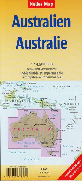 Produktbild: Nelles Map Landkarte Australia 1:4,5 Mio.