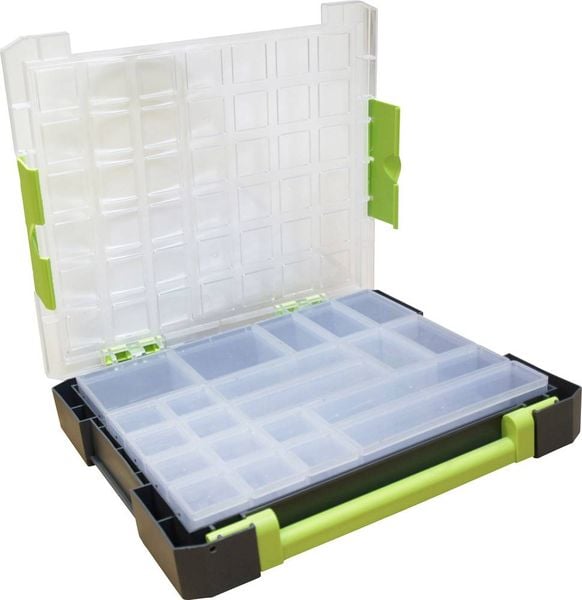 Produktbild: VISO Sortimentskoffer (L x B x H) 375 x 70 x 425 mm Anzahl F&auml;cher: 21 feste Unterteilung Inhalt 1 St.