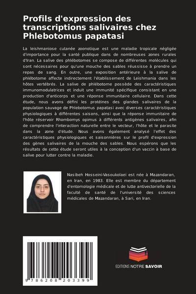 Produktbild: Profils d'expression des transcriptions salivaires chez Phlebotomus papatasi