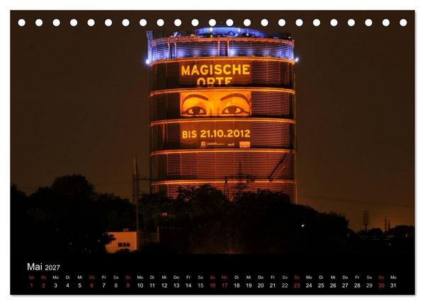 Produktbild: Impressionen Ruhrgebiet bei Nacht (Tischkalender 2027 DIN A5 quer), CALVENDO Monatskalender