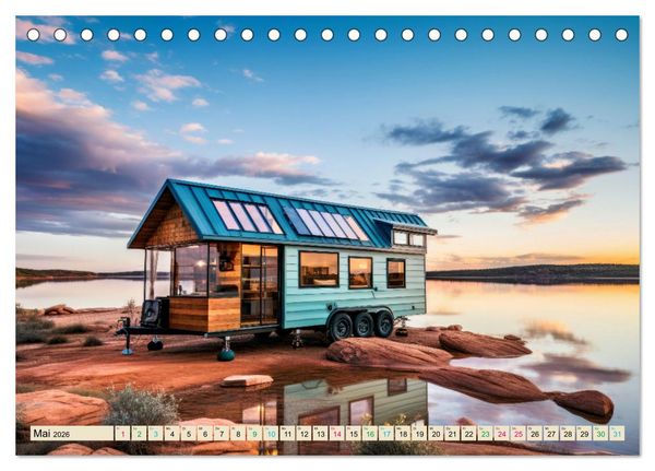 Produktbild: Tiny Houses - wohnen auf kleinstem Raum (Tischkalender 2026 DIN A5 quer), CALVENDO Monatskalender