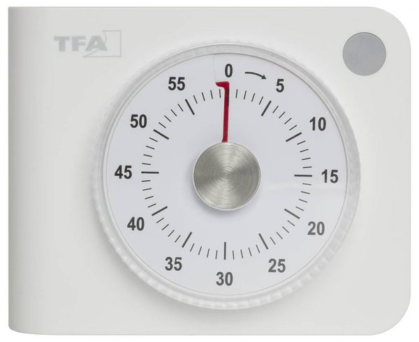 Produktbild: TFA Dostmann Elektronischer Timer Timer Wei&szlig; analog