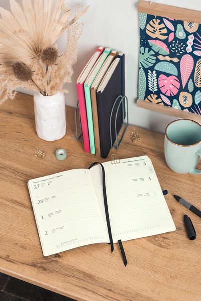 Produktbild: BRUNNEN 1079166327 Buchkalender Kompagnon Mod. 791 66 2027 A5, Kunststoff, dunkelblau