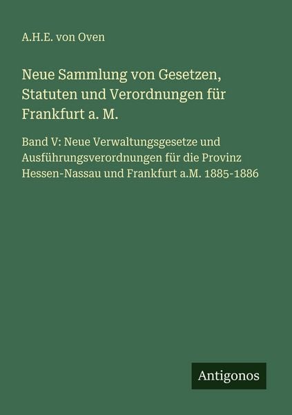 Produktbild: Neue Sammlung von Gesetzen, Statuten und Verordnungen f&uuml;r Frankfurt a. M.