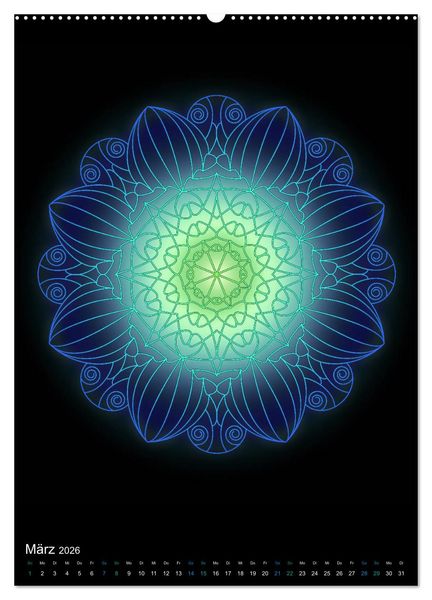 Produktbild: Mandala-Kalender 2026 (Wandkalender 2026 DIN A2 hoch), CALVENDO Monatskalender