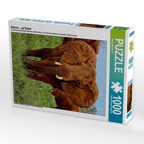 Produktbild: CALVENDO Puzzle Elefant....auf Safari | 1000 Teile Lege-Gr&ouml;&szlig;e 64x48cm Foto-Puzzle f&uuml;r gl&uuml;ckliche Stunden