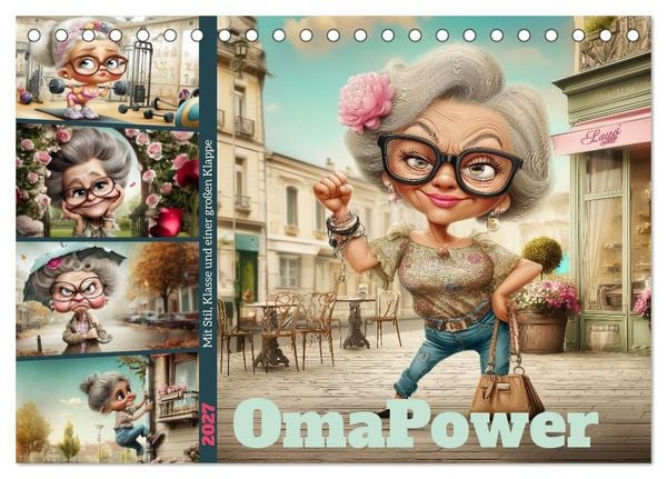 Produktbild: OmaPower (Tischkalender 2027 DIN A5 quer), CALVENDO Monatskalender