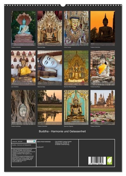 Produktbild: Buddha - Harmonie und Gelassenheit (hochwertiger Premium Wandkalender 2026 DIN A2 hoch), Kunstdruck in Hochglanz