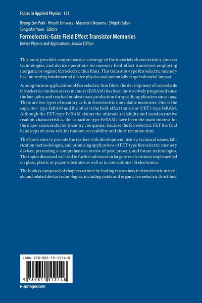 Produktbild: Ferroelectric-Gate Field Effect Transistor Memories