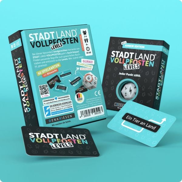 Denkriesen - Stadt Land Vollpfosten® - Levels - Junior Edition - "jeder Punkt Zählt."