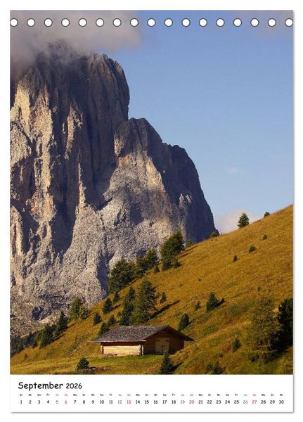 Produktbild: Die Dolomiten um S&uuml;dtirol (Tischkalender 2026 DIN A5 hoch), CALVENDO Monatskalender