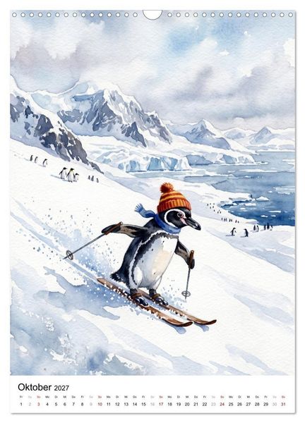 Produktbild: Coole Pinguine (Wandkalender 2027 DIN A3 hoch), CALVENDO Monatskalender