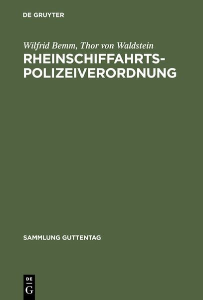 Produktbild: Rheinschiffahrtspolizeiverordnung