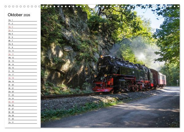 Produktbild: Schmalspurbahnen im Harz (Wandkalender 2026 DIN A3 quer), CALVENDO Monatskalender