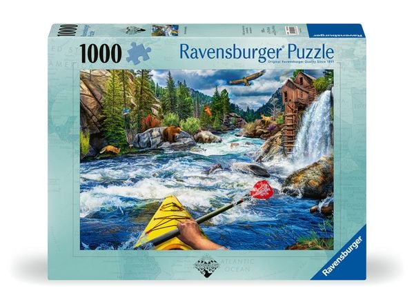 Produktbild: Erwachsenenpuzzle 1000 Teile - Wildwasser Rafting