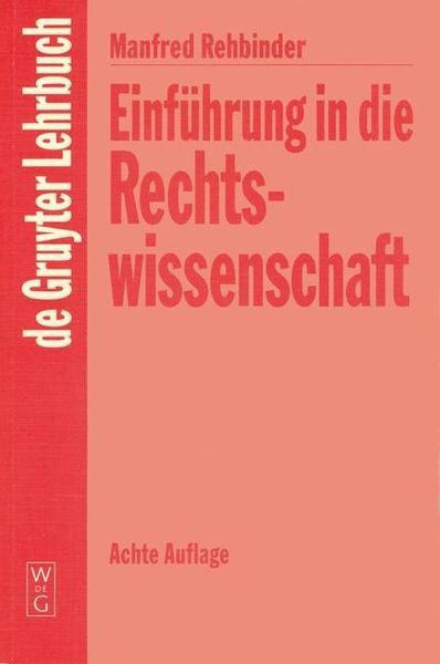 Produktbild: Einf&uuml;hrung in die Rechtswissenschaft
