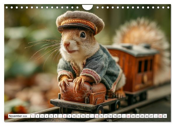 Produktbild: Eichh&ouml;rnchen - Die lustigen Tiere und ihre Berufe im Wald (Wandkalender 2026 DIN A4 quer), CALVENDO Monatskalender