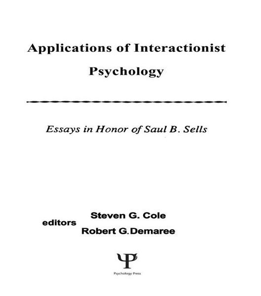 Produktbild: Applications of interactionist Psychology