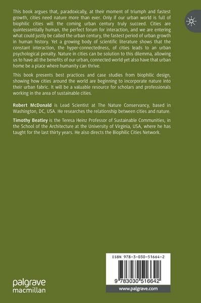 Produktbild: Biophilic Cities for an Urban Century