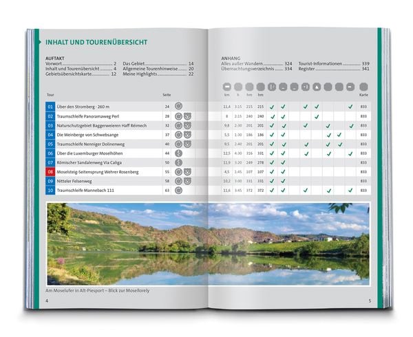 Produktbild: KOMPASS Wanderf&uuml;hrer Mosel mit Moselsteig, 46 Touren und 24 Etappen