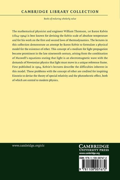 Produktbild: Baltimore Lectures on Molecular Dynamics and the Wave Theory of Light