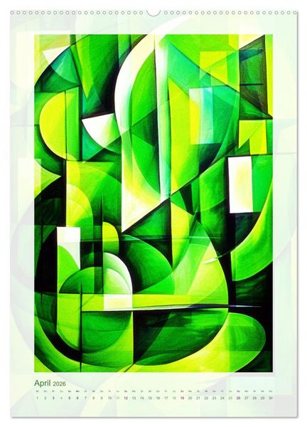 Produktbild: Licht und Schatten . Cubism Wall Art (hochwertiger Premium Wandkalender 2026 DIN A2 hoch), Kunstdruck in Hochglanz