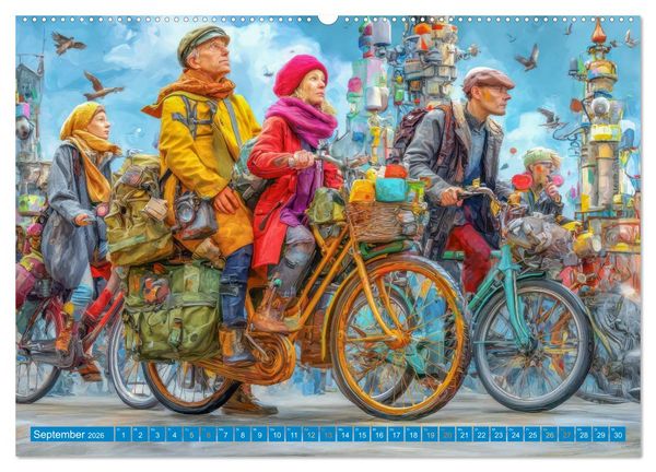 Produktbild: Bunte Stadt - Einzigartige Bewohner (Wandkalender 2026 DIN A2 quer), CALVENDO Monatskalender