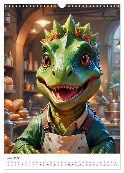 Produktbild: Arbeitswelt der Dinosaurier (Wandkalender 2027 DIN A3 hoch), CALVENDO Monatskalender