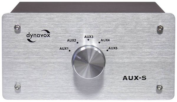 Produktbild: Dynavox AUX-S Cinch-Audio-Switch Metallgeh&auml;use Silber