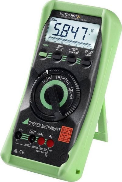 Produktbild: Gossen Metrawatt METRAHIT 2+ Hand-Multimeter kalibriert (DAkkS-akkreditiertes Labor) digital CAT III 600 V Anzeige (Counts): 6000