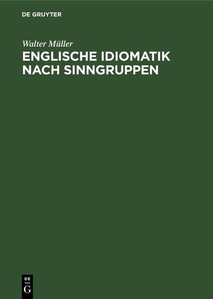 Produktbild: Englische Idiomatik nach Sinngruppen