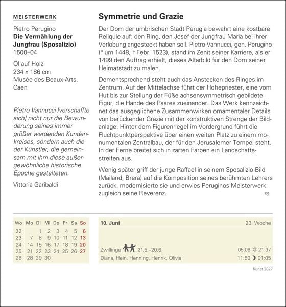 Produktbild: Kunst Tagesabrei&szlig;kalender 2027 - Kulturkalender - K&uuml;nstler, Werke, Museen