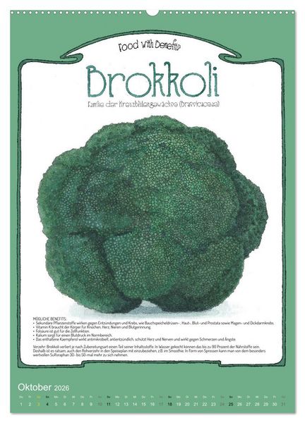 Produktbild: Food with Benefits (Wandkalender 2026 DIN A2 hoch), CALVENDO Monatskalender